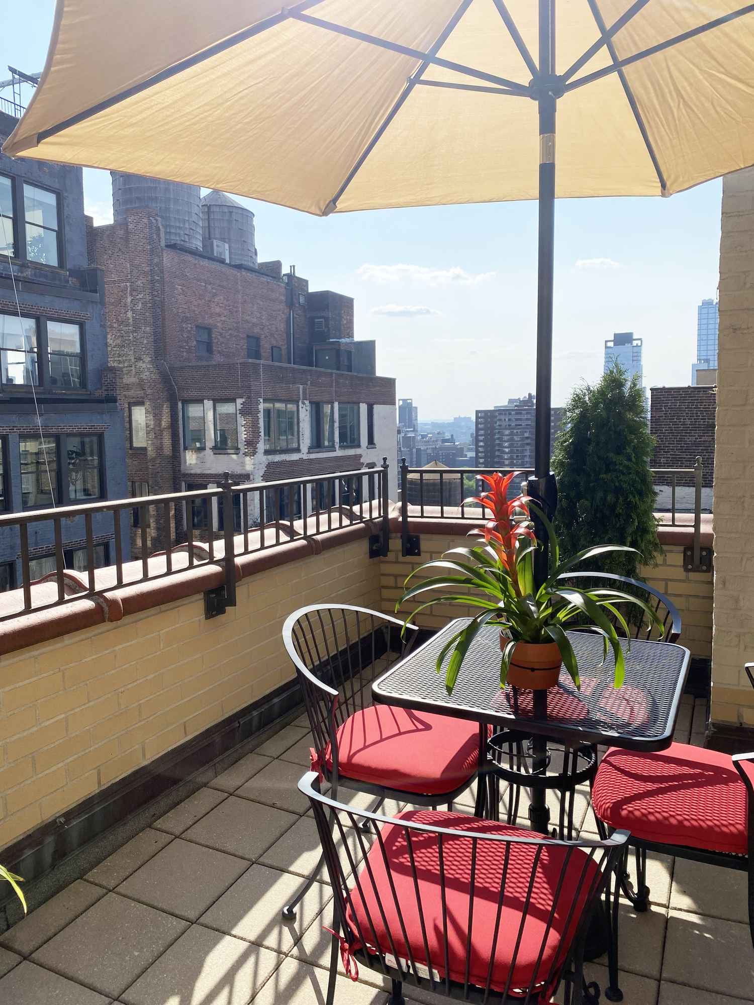 Roof deck umbrella